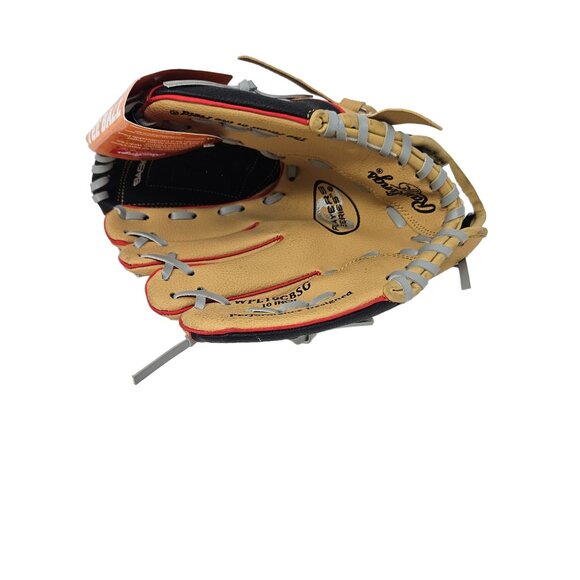 NEW Rawlings 10 Inch Tan Black Lefty Tee Ball Glove Catching Sports WPL10CBSG - Picture 2 of 14